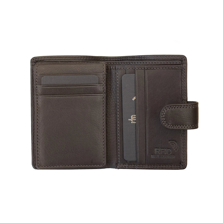 Washington Leather Card Holder Wallet / Brown