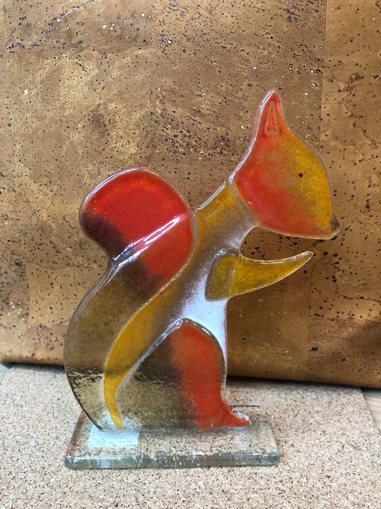 Sidney Squirrel Glass Ornament