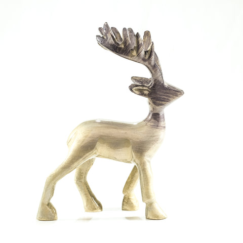 Stag Ornament - Brushed Silver