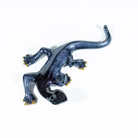 Gecko Ornament - Brushed Black