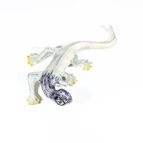 Gecko Ornament - Brushed Silver