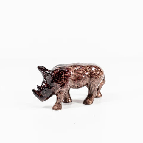 Rhino Ornament - Brushed Brown