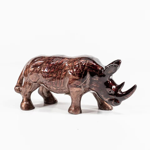 Rhino Ornament - Brushed Brown