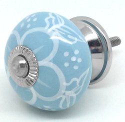 Pastel Blue Bloom Knob