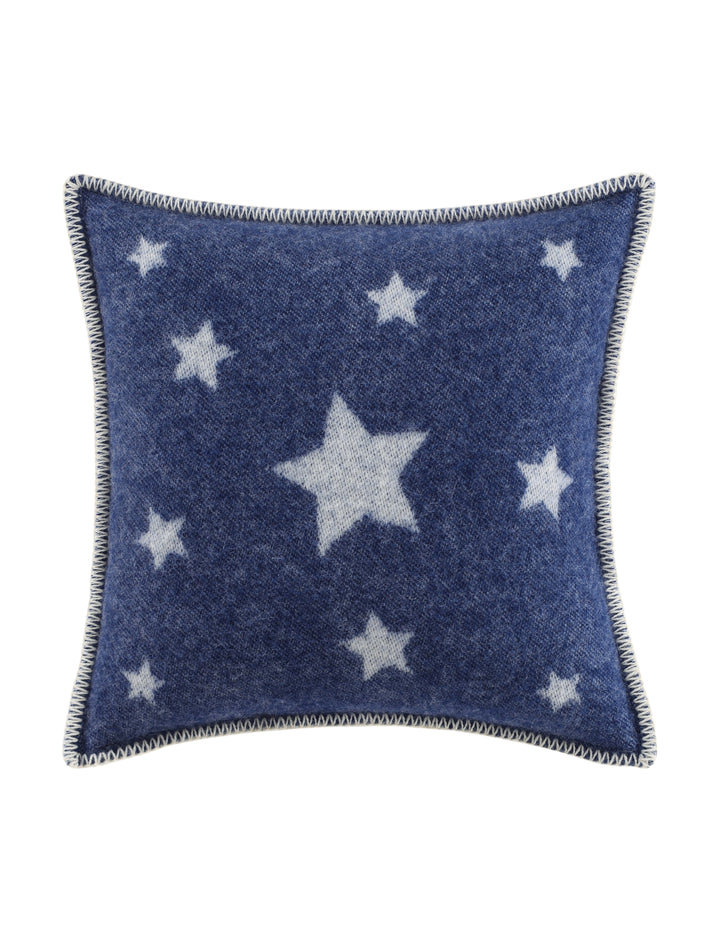 Blue Star Wool Cushion