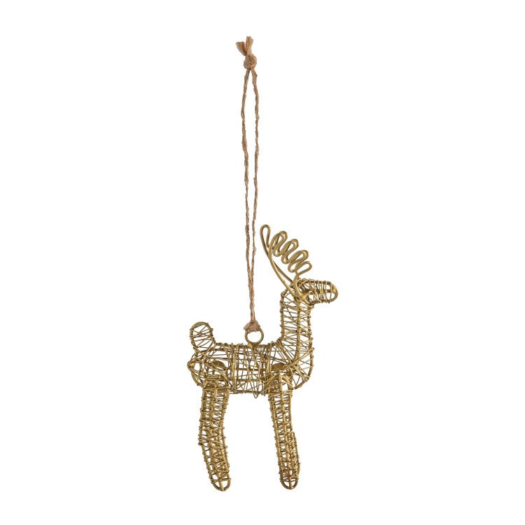 Brass Hanging Reindeer