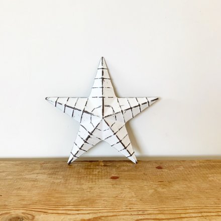 Small White Metal Barn Star