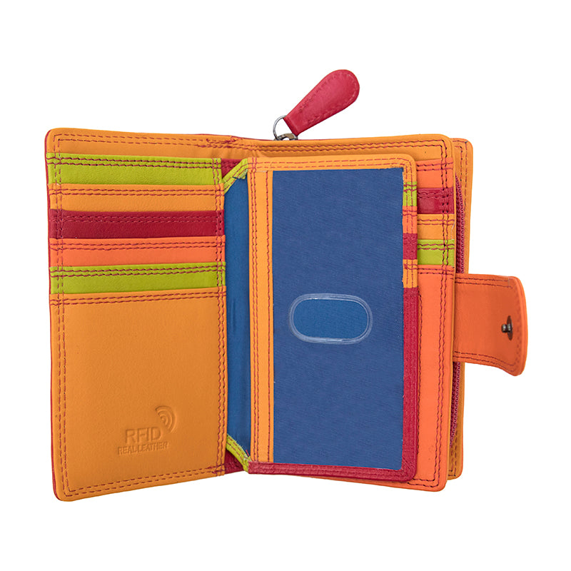 Soft Leather Colourful Bifold Purse - Primrose London