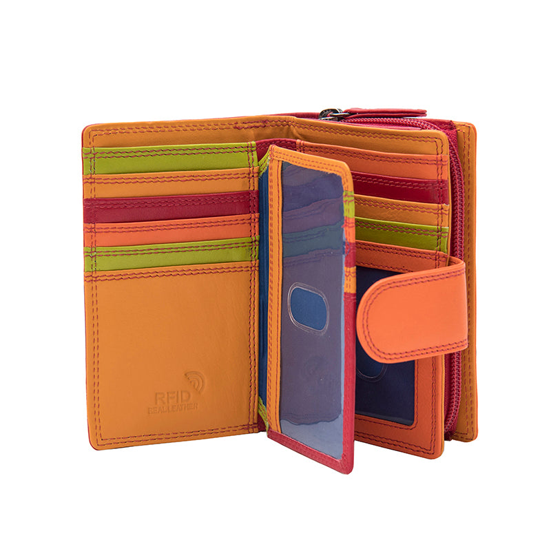 Soft Leather Colourful Bifold Purse - Primrose London