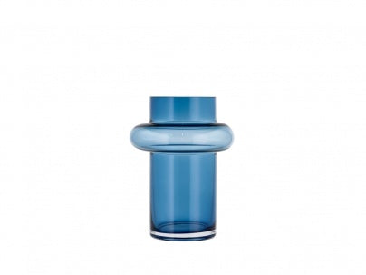 Vase Tube 20 cm Dark Blue Glass