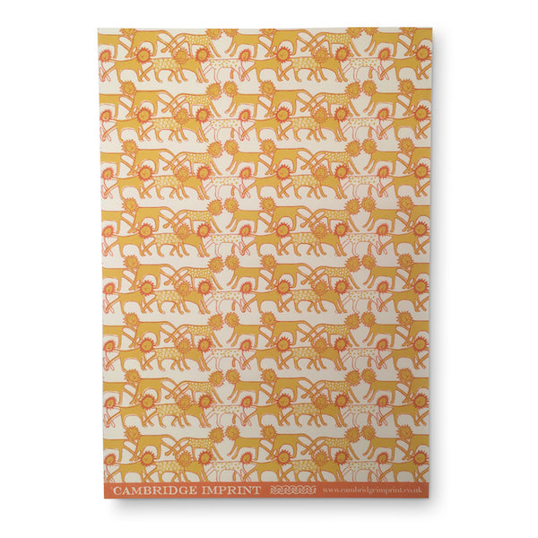 Yellow Lion Gift Wrap