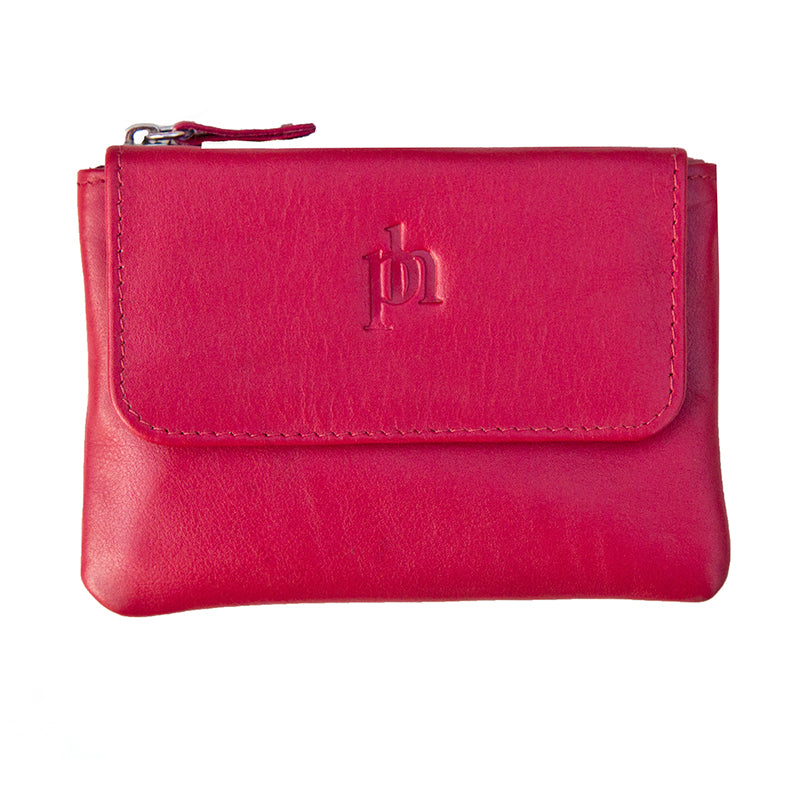 Soft Leather Coin Purse / Red