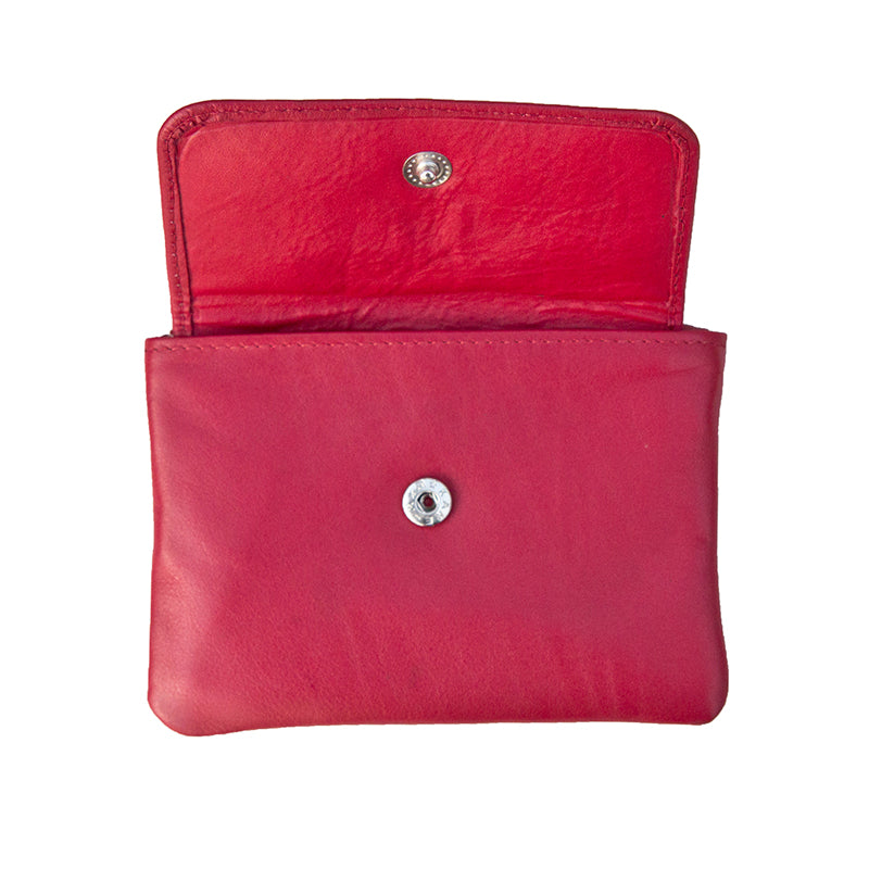Soft Leather Coin Purse / Red