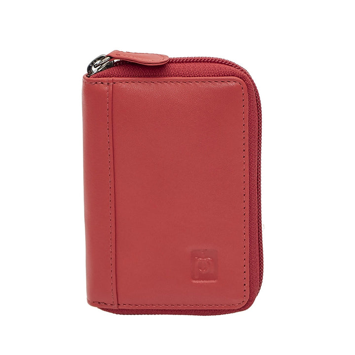 Leather Credit Card Wallet - Candy Red