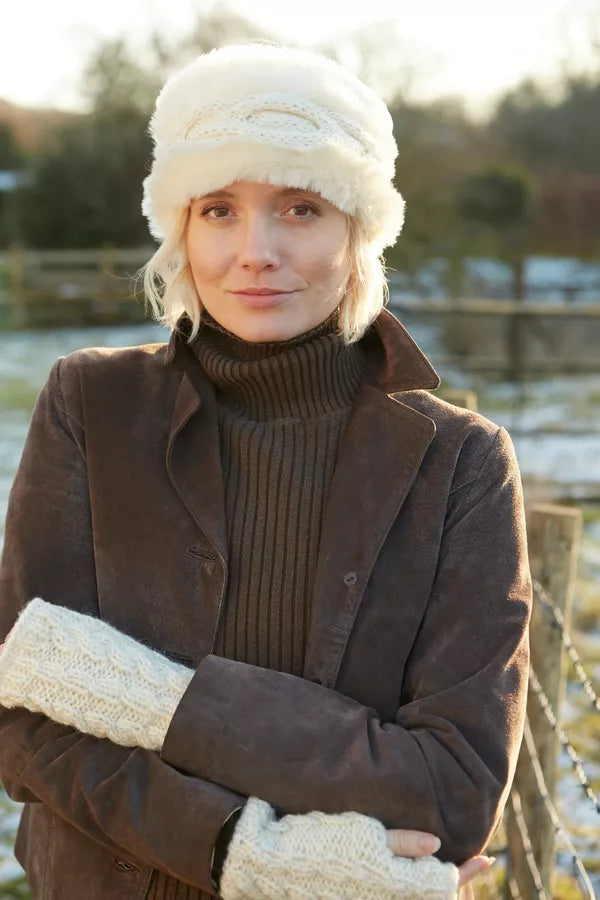 Chamonix Fur Headband - Cream