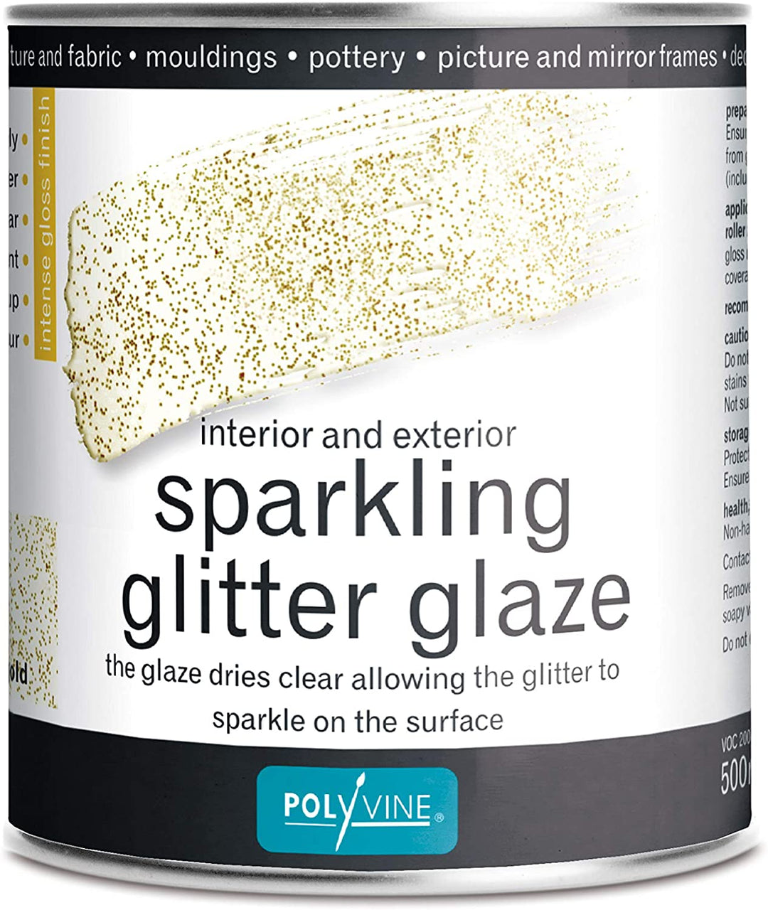 500ml Sparkling Glitter Glaze - Gold