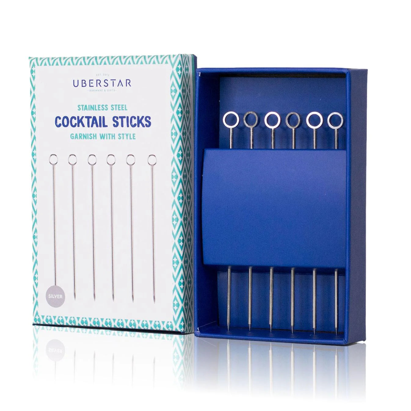 Cocktail Picks Set - Stainless Steel - Silver