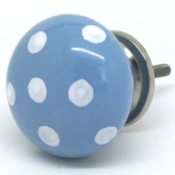 Harbour Blue Dot Knob