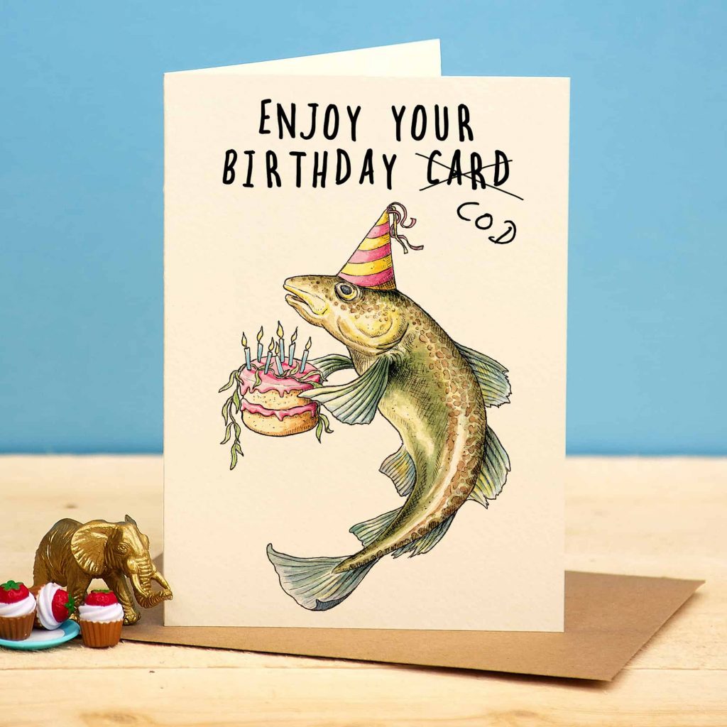 Birthday Cod Punny Birthday Card