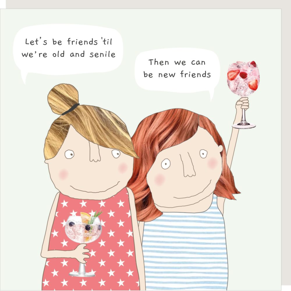 Old And Senile Friends Greeting Card
