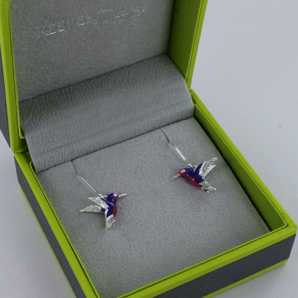 Pink Hummingbird Earrings