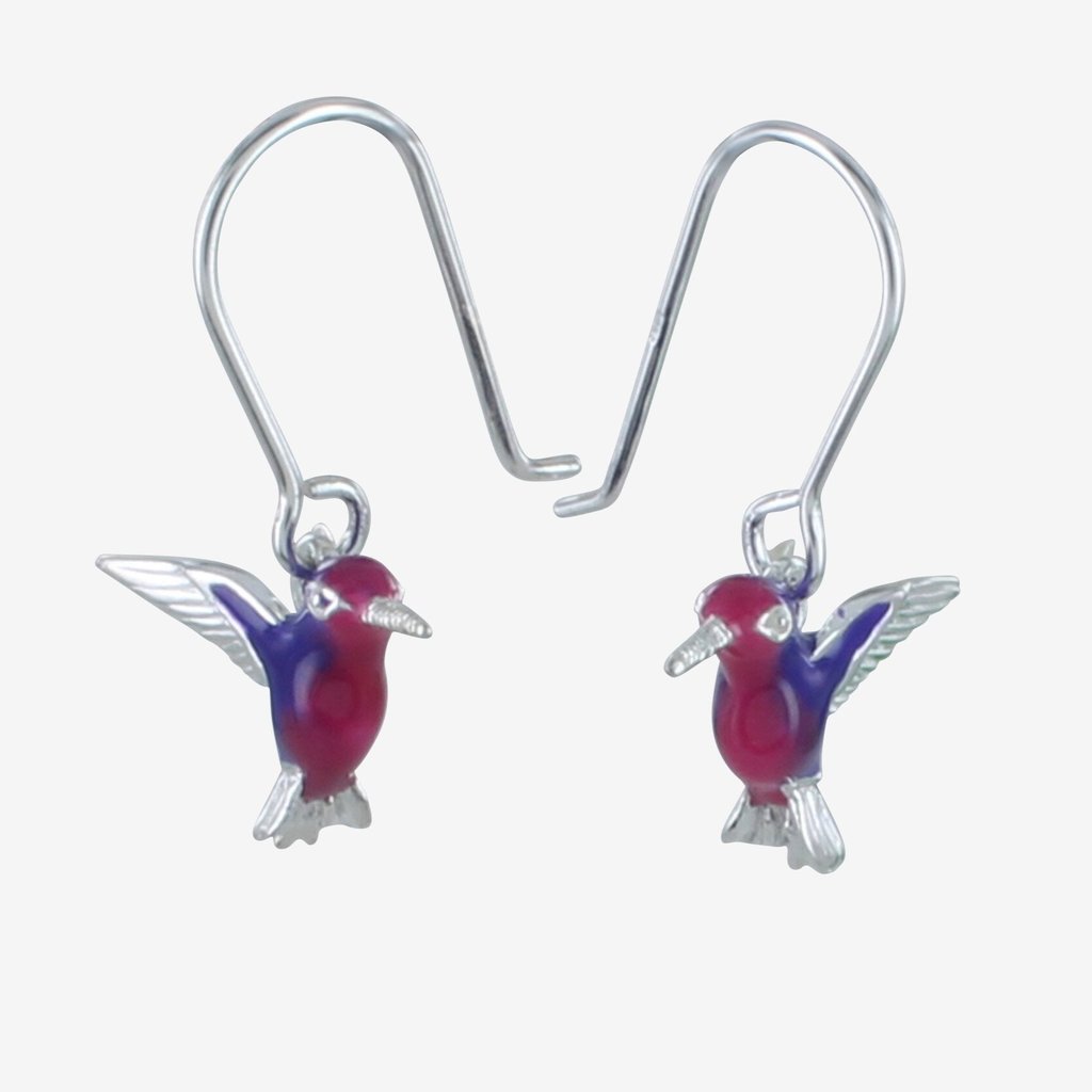 Pink Hummingbird Earrings