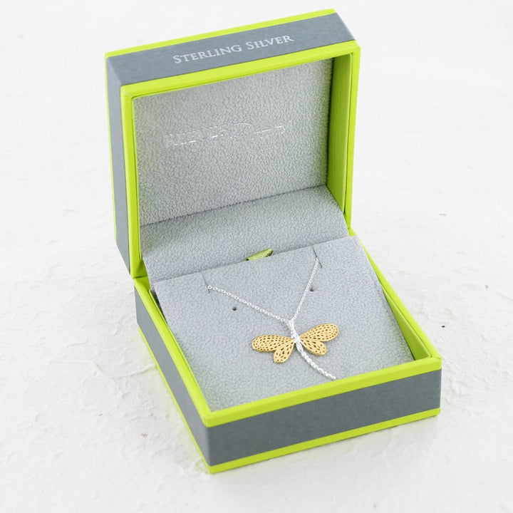 Dragonfly Necklace - Gold Vermeil