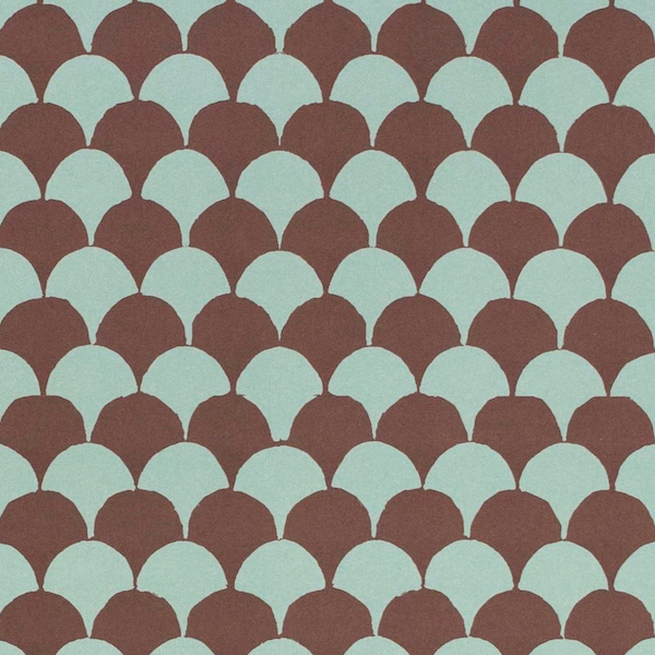 Clamshell Teal and Chocolate Gift Wrap