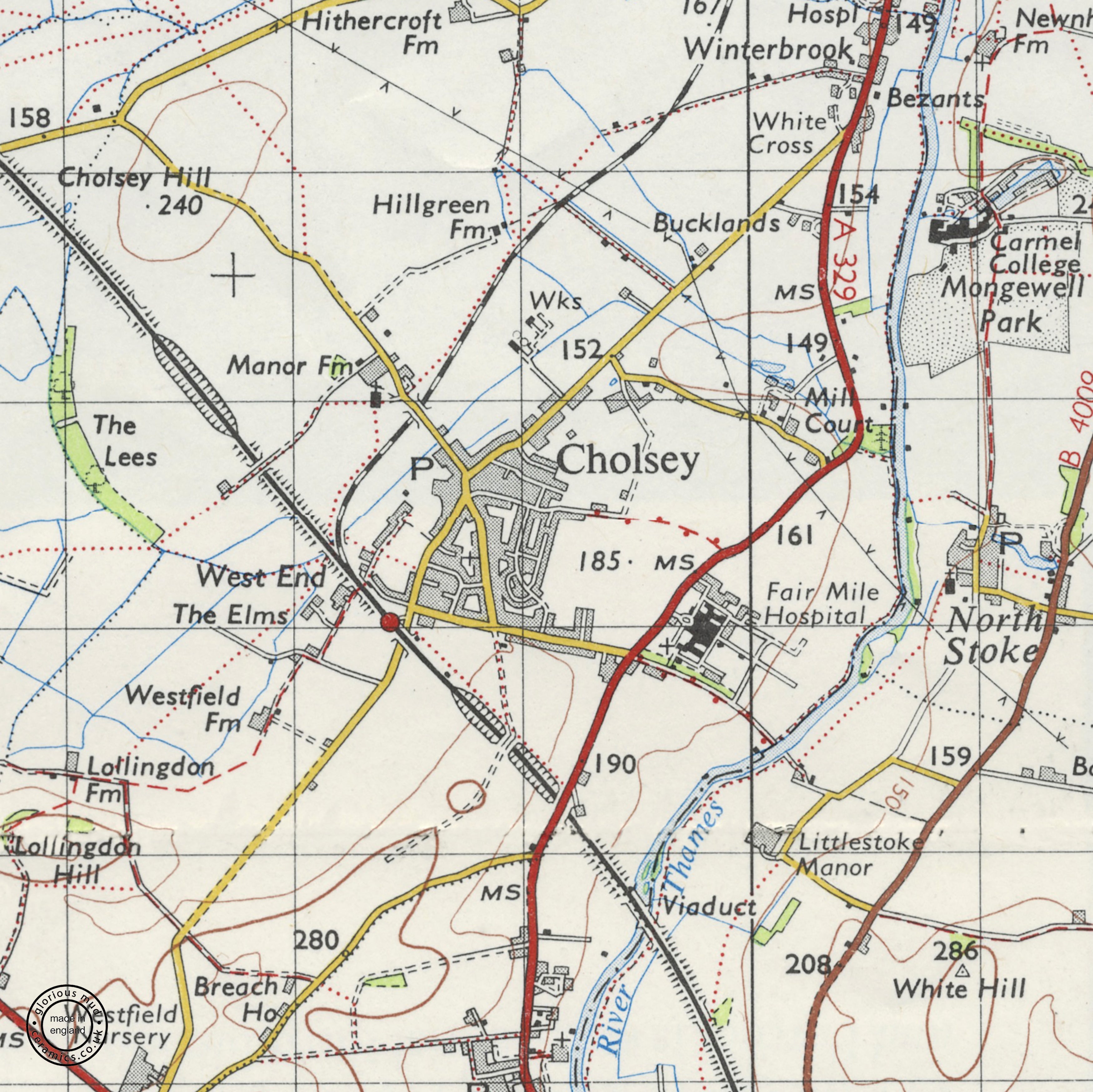 Vintage Map Ceramic Coaster