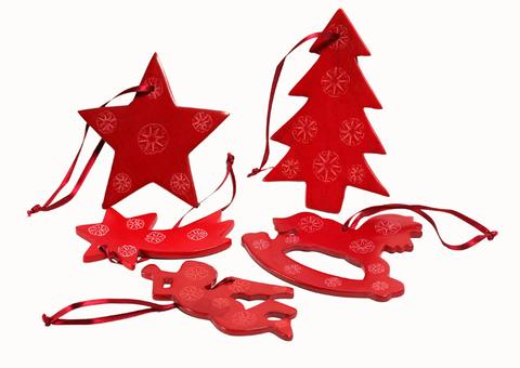 Red Stone Christmas Tree Decoration