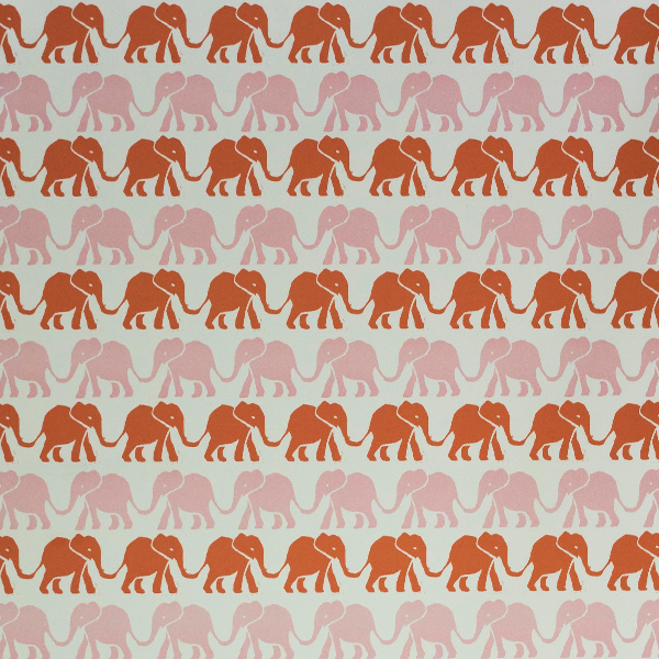 Pink and Orange Elephant Gift Wrap