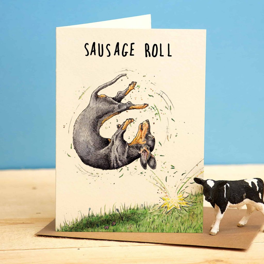 Sausage Roll Punny Greetings Card