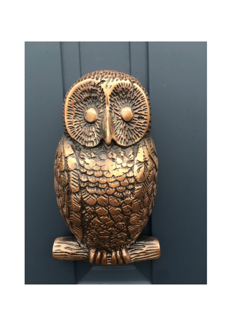 Owl Door Knocker - Copper