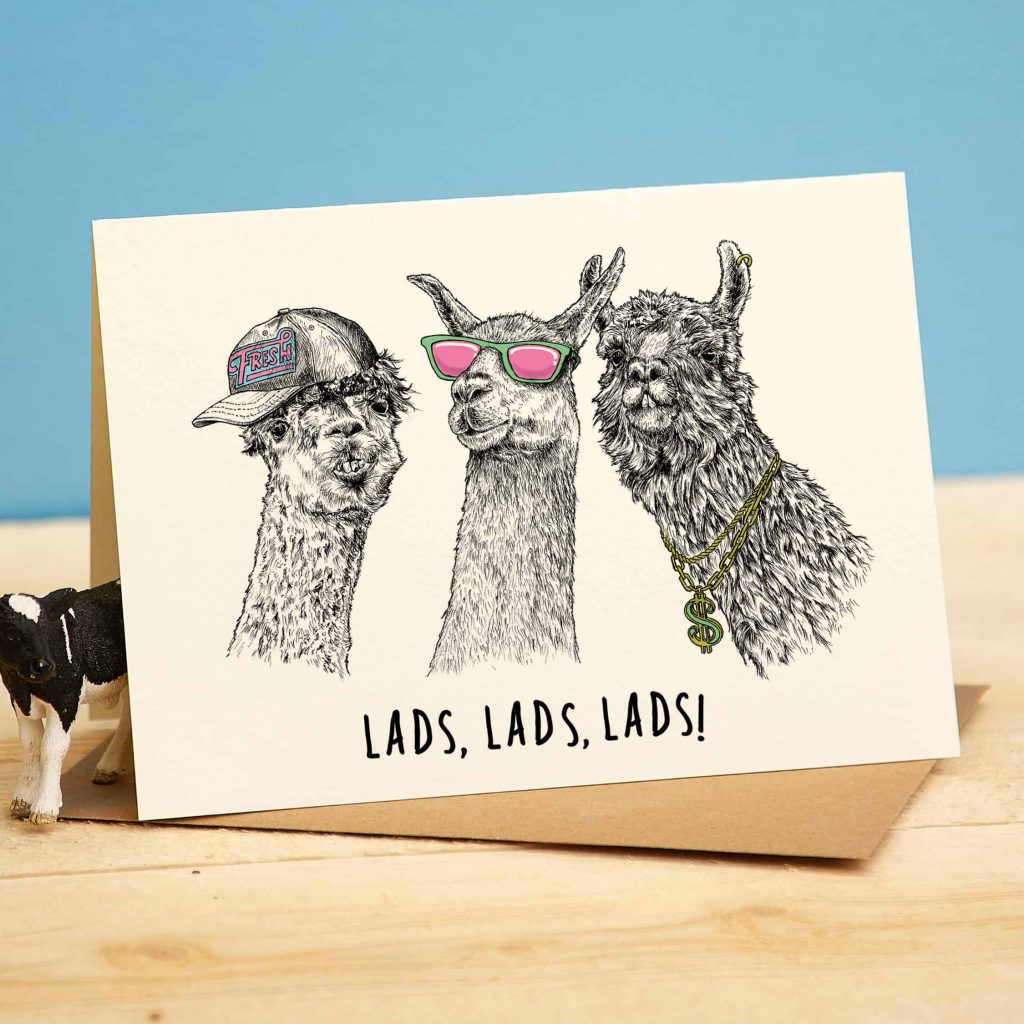 Lads, Lads, Lads Greetings Card