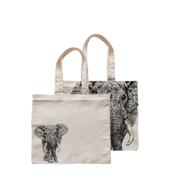 Elephant Square Shopper Bag
