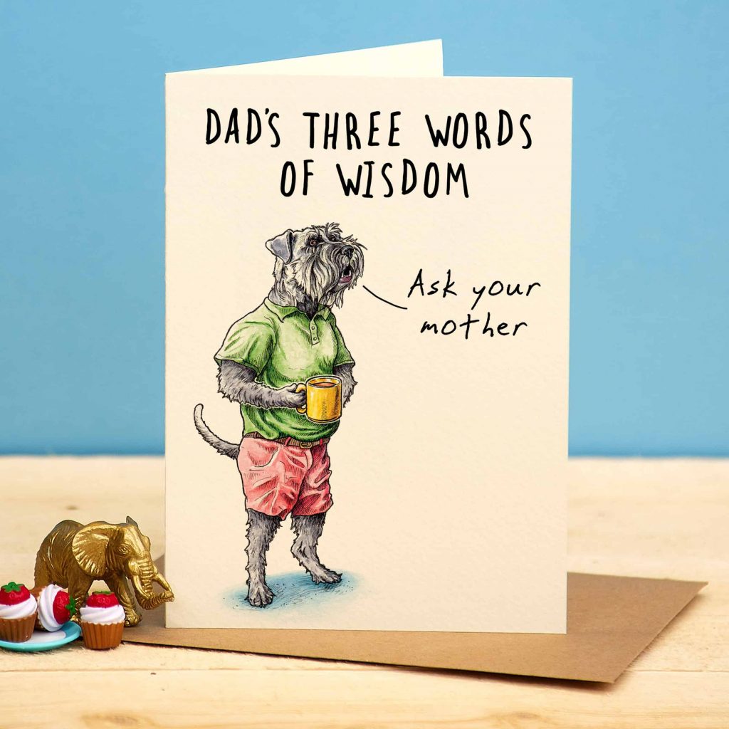 Dad's Three Words Father's Day Card