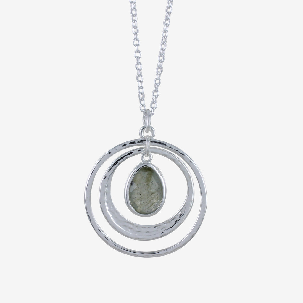 Two Ring Stone Pendant