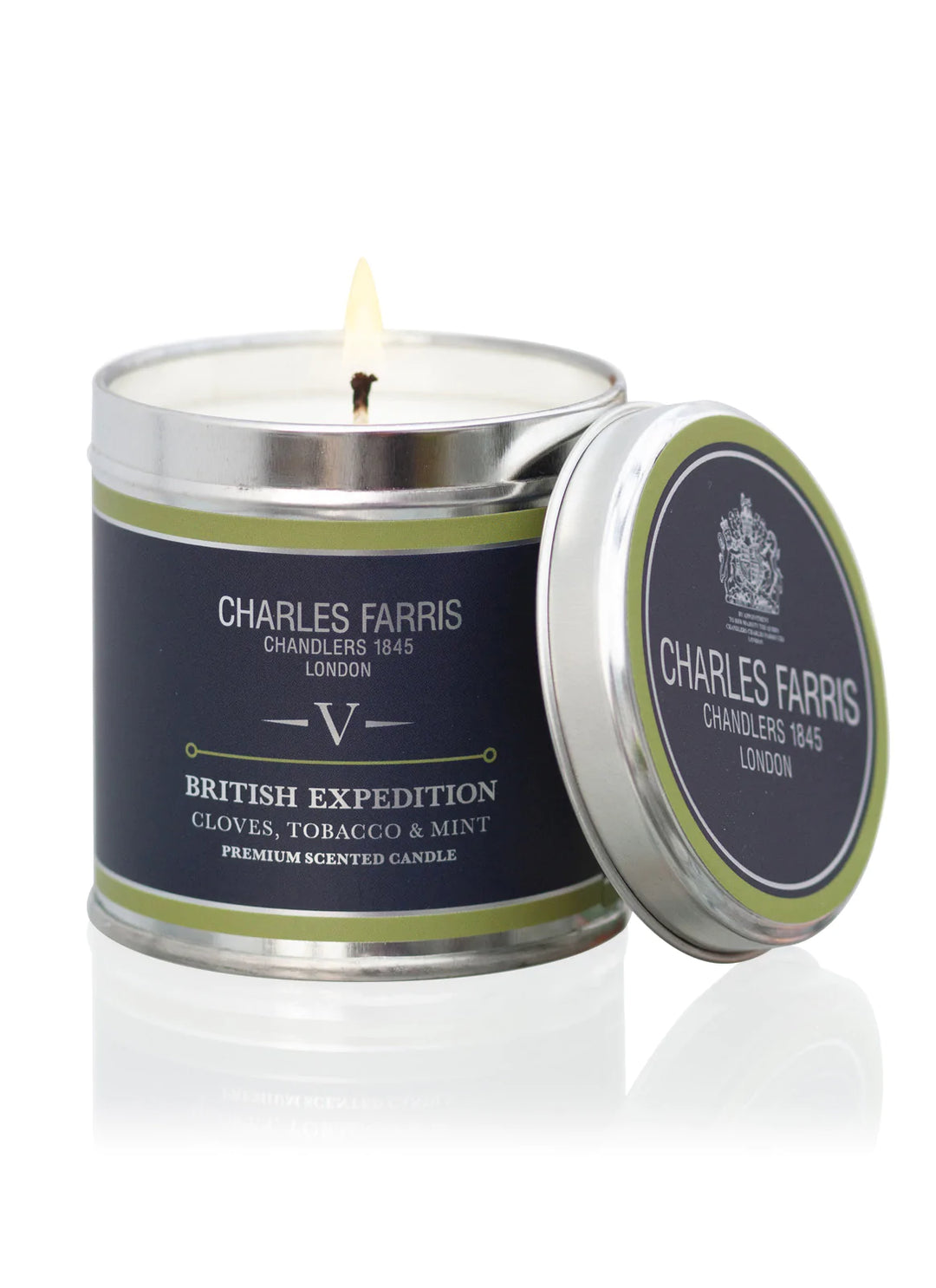 Scented Tin Candle - British Expedition / Cloves, Tobacco & Mint Tea