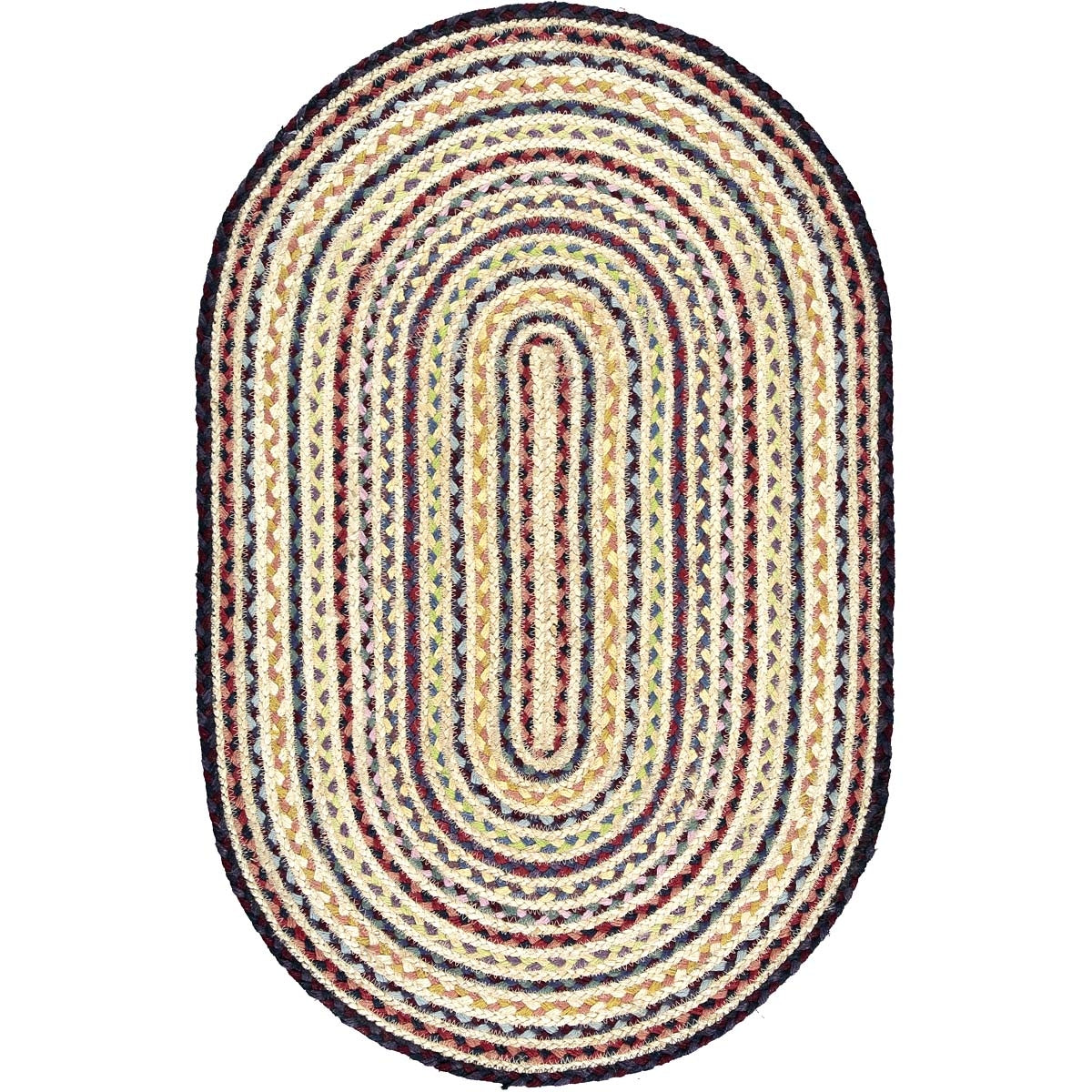 Oval Natural Jute Rug - Fairisle