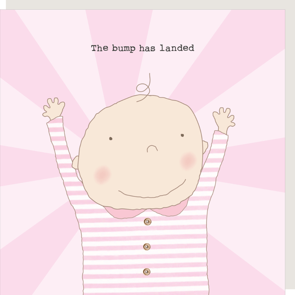 Girl Bump Landed New Baby Card