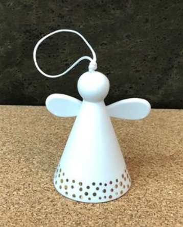 Angel Bell Hanging Decoration - Gold Dots