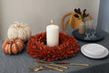 Decorative Wooden Wreath - Burnt Orange