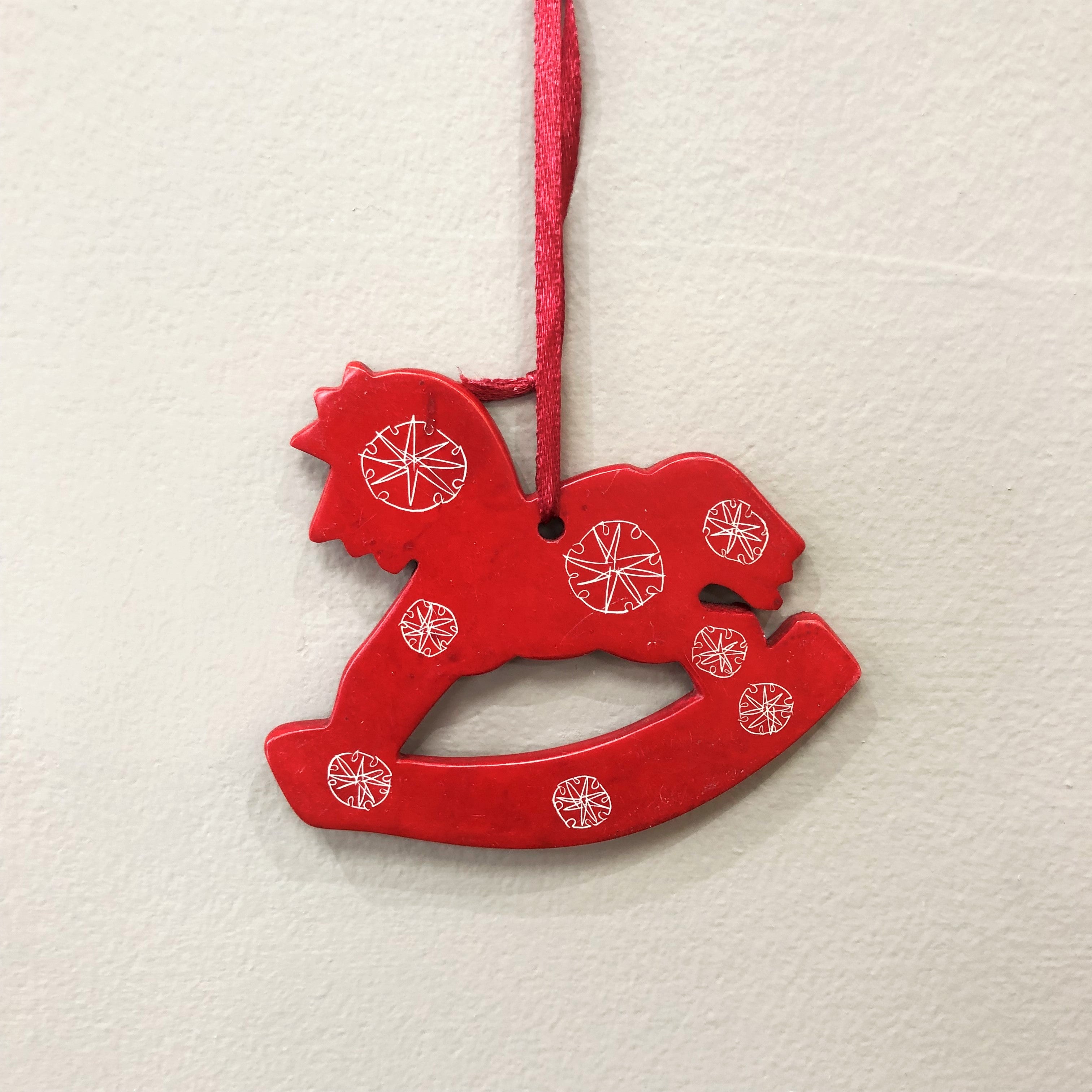 Red Stone Christmas Tree Decoration