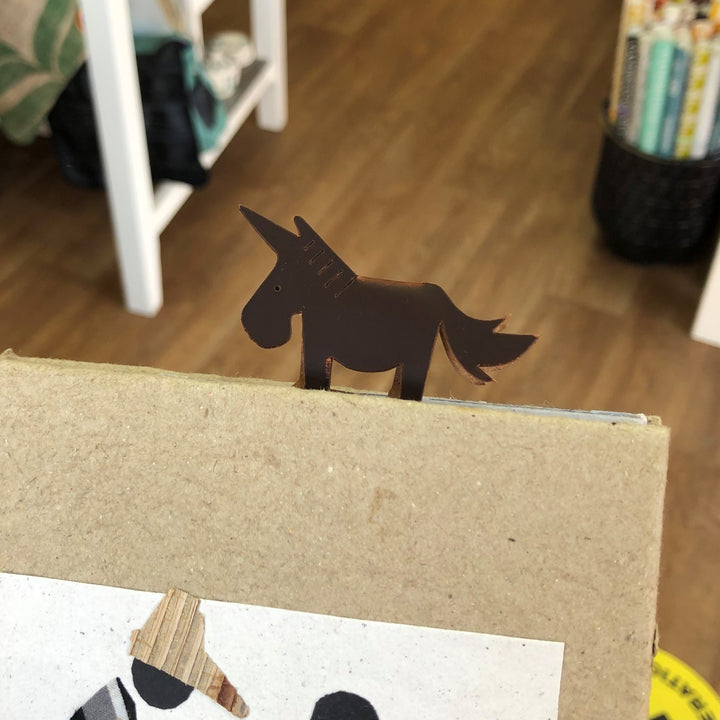 Recycled Leather Magnetic Bookmark (3 Designs)