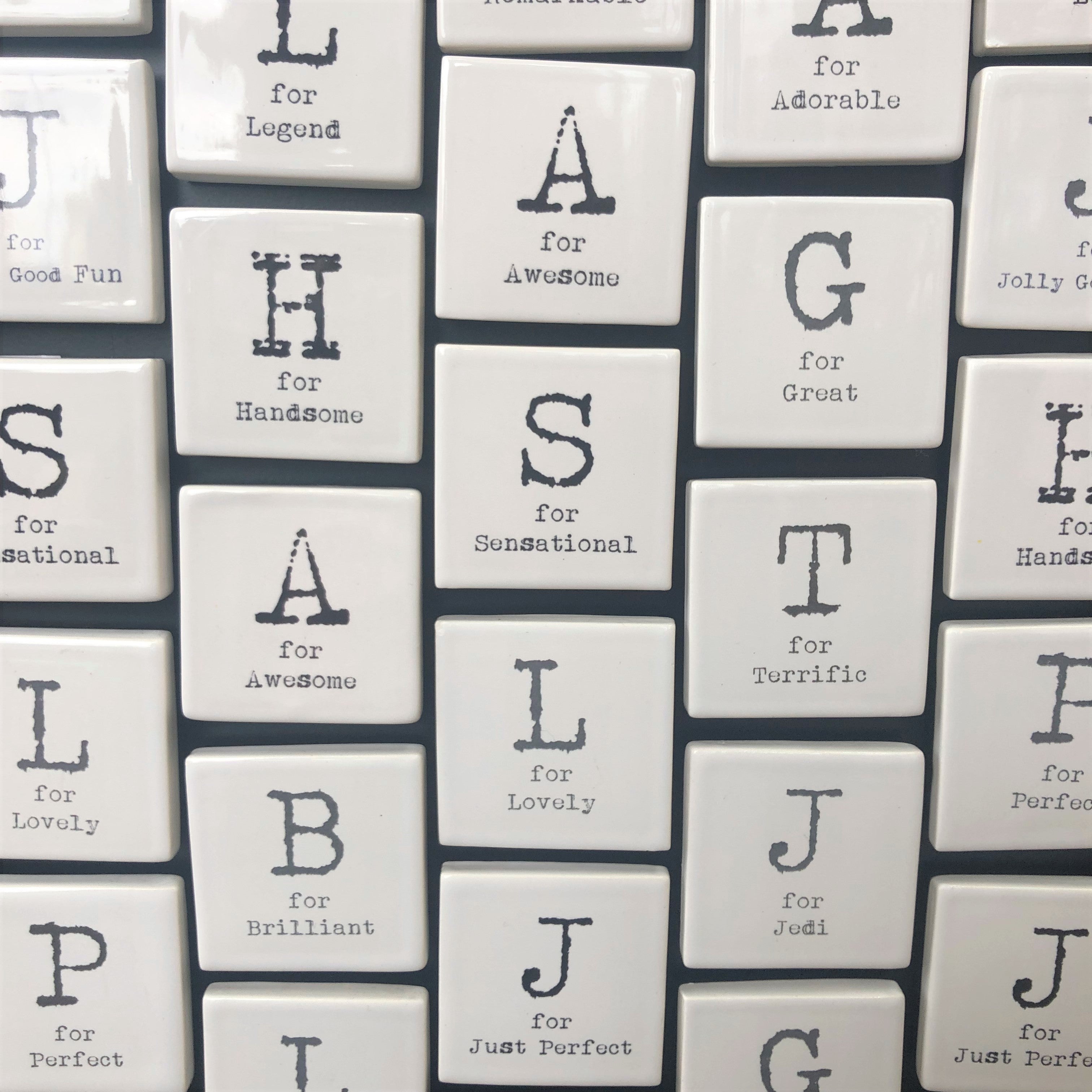 Letter Ceramic Fridge Magnets