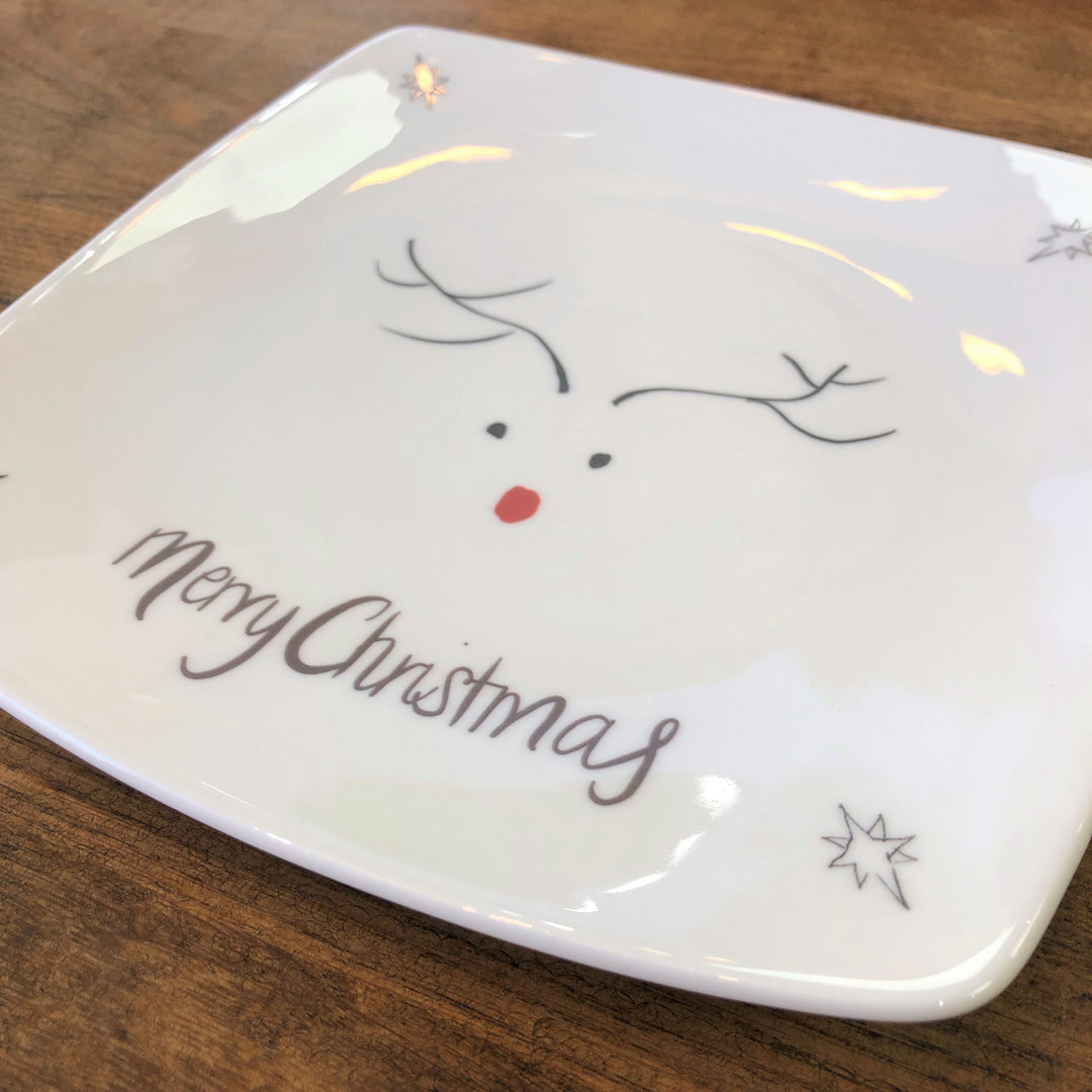Reindeer Christmas Plate