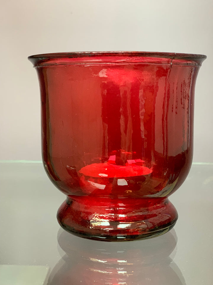 Hurricane Tealight Holder - Recycled Glass
