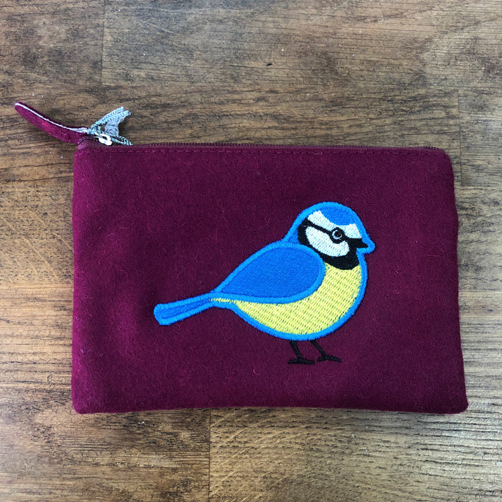 Felt Blue Tit Coin Purse