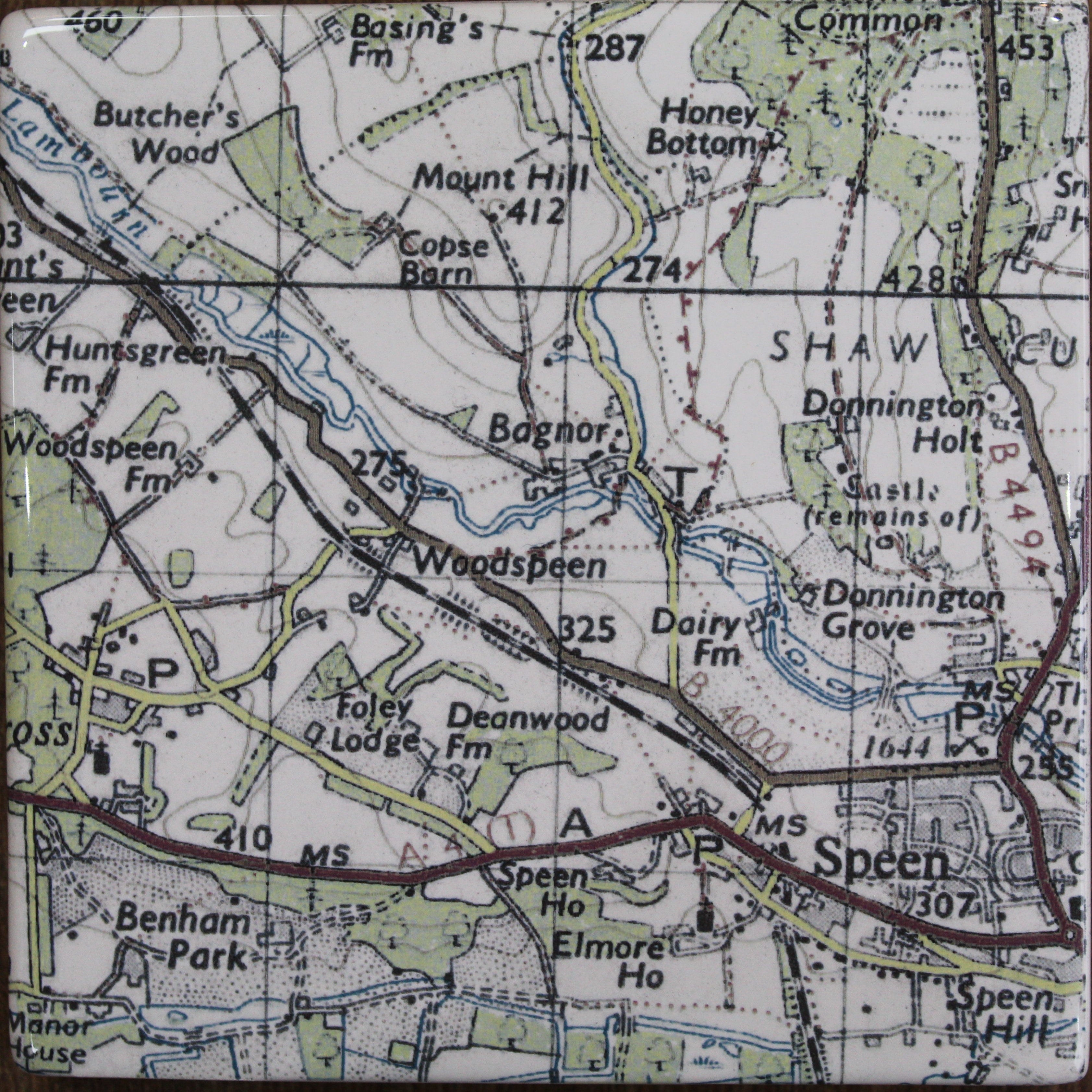 Vintage Map Ceramic Coaster