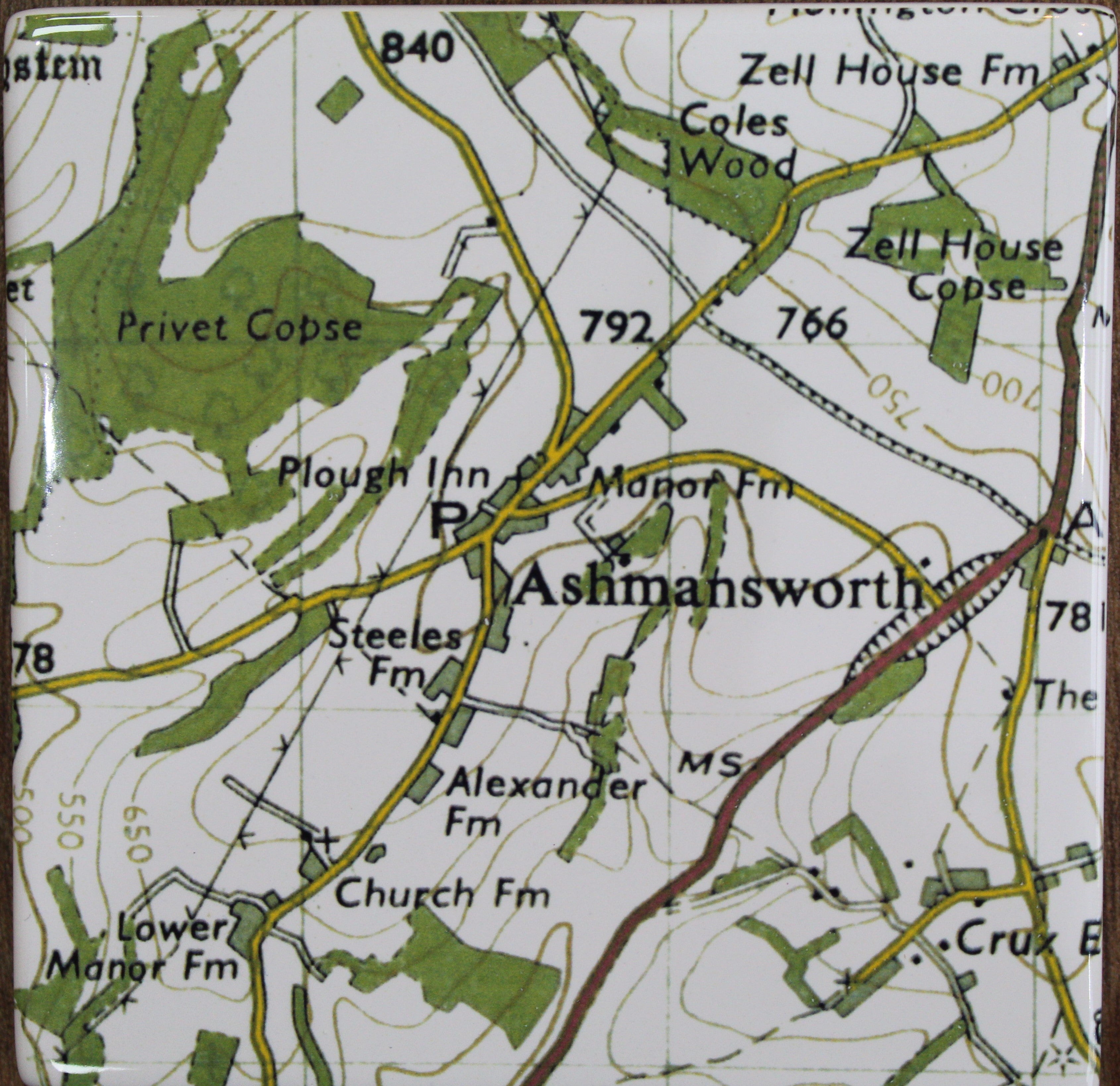 Vintage Map Ceramic Coaster